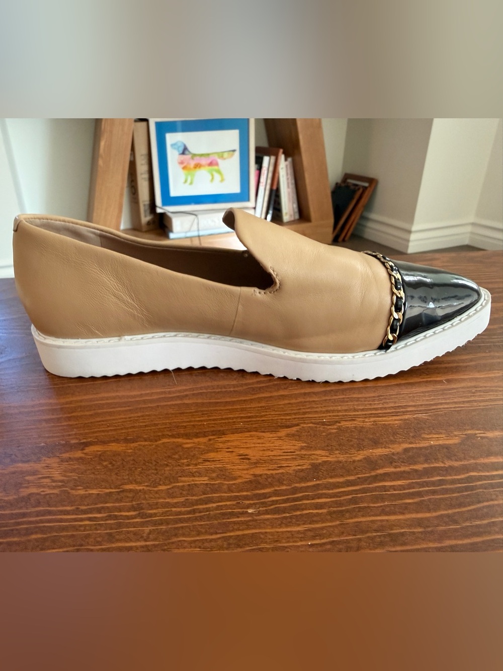 Karl Lagerfeld Paris | Caralee Slip-On Loafers | Beige/Black | 7 - Picture 3 of 10